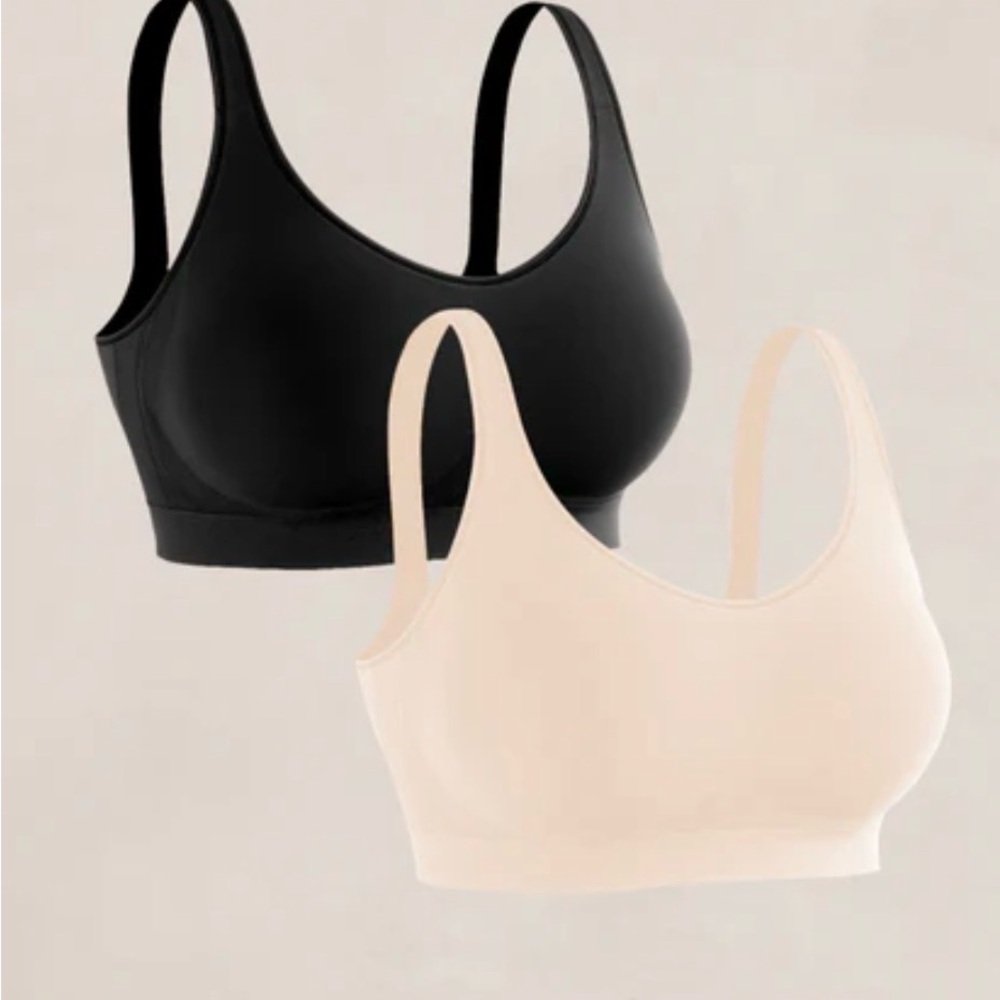 Shapermint Truekind Wireless Bras | Black + Cream | Size L | Viral TikTok Set